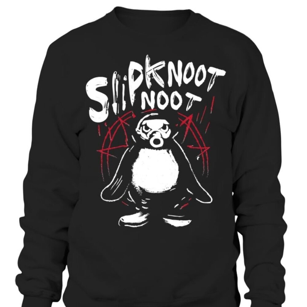 Slipknoot Penguin Death Metal Goth Hard Rock Parody Sweatshirt 24